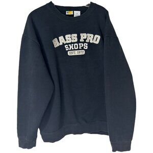 Bass Pro Shops Embroidered Black Pullover Crewneck Sweatshirt‎  - Men's Size 2XL